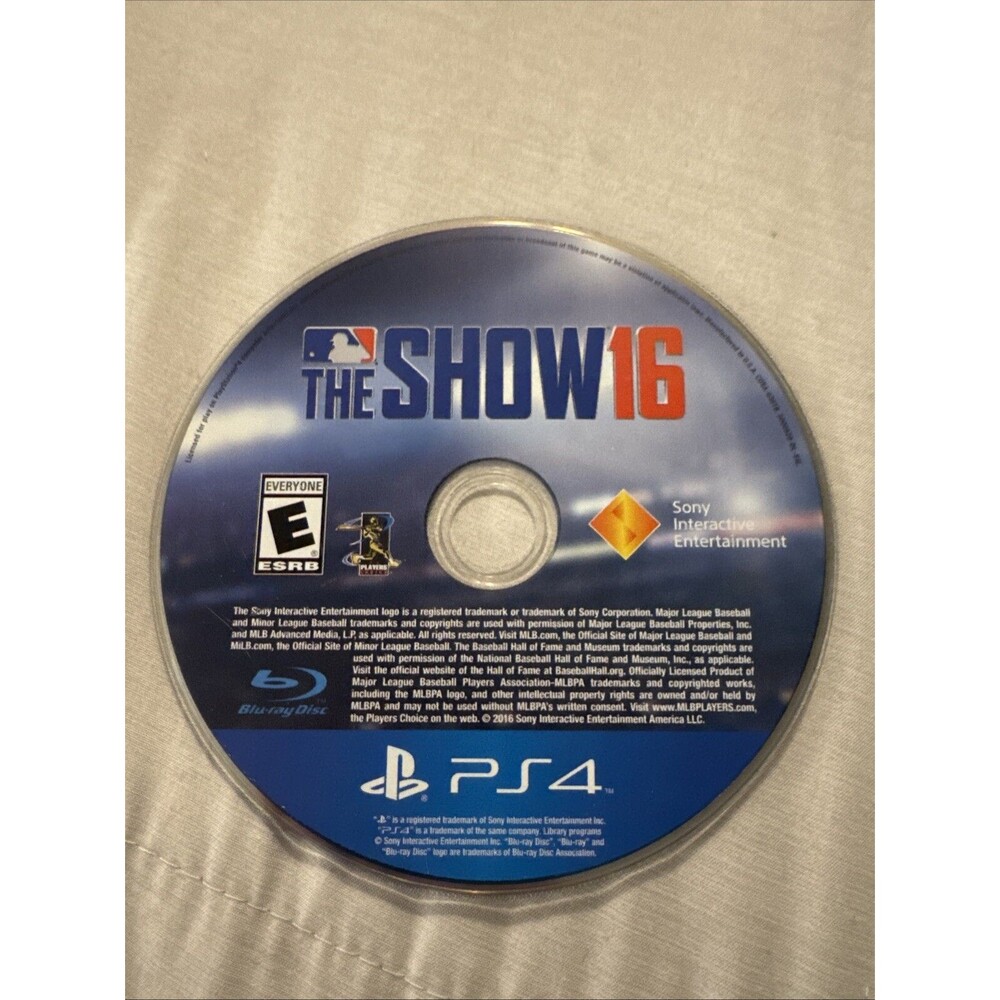 MLB: The Show 16 (Sony PlayStation 4, 2016) No Case